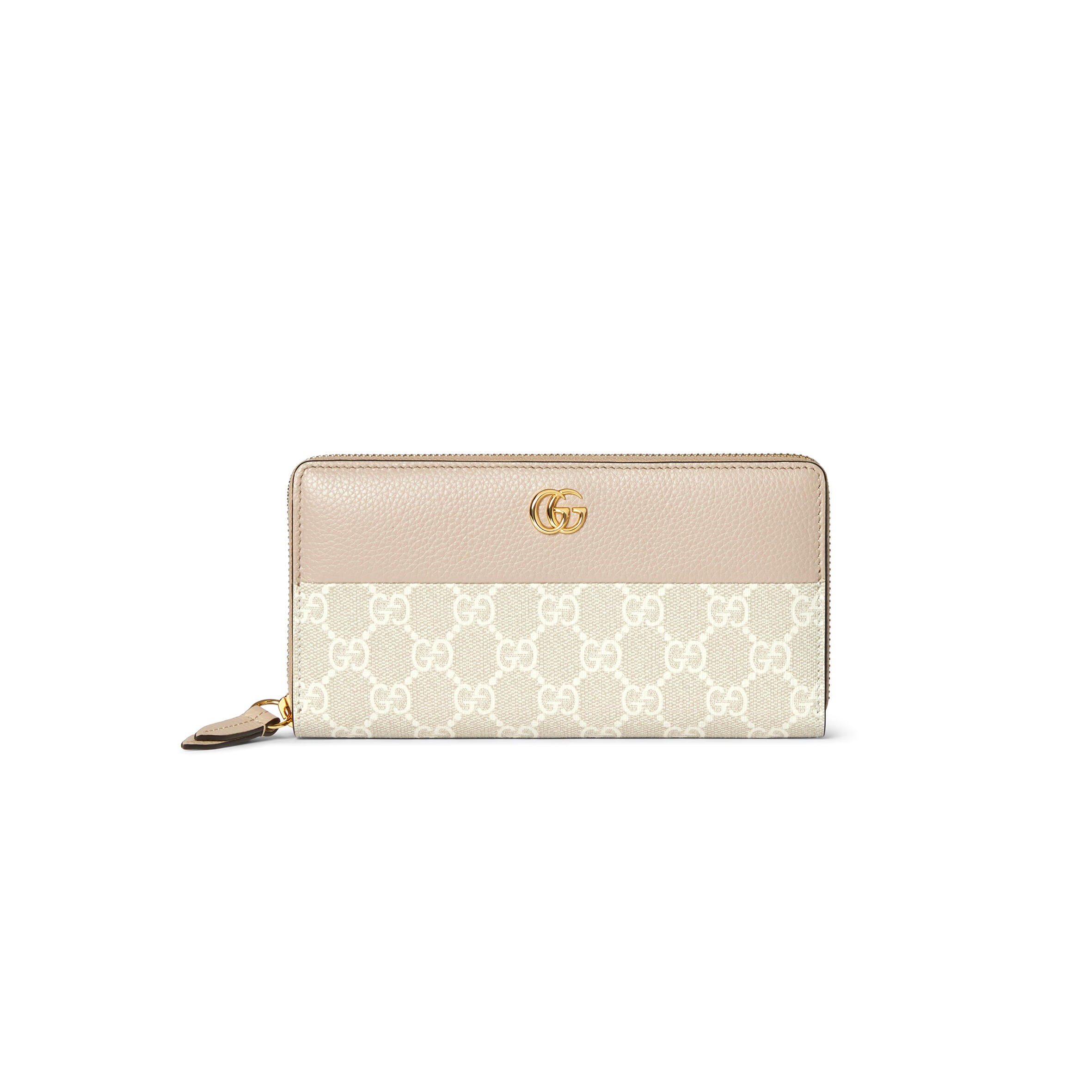 GUCCI BI-COLOR GG MARMONT ZIP AROUND WALLET 456117 (19*10.5*2cm)